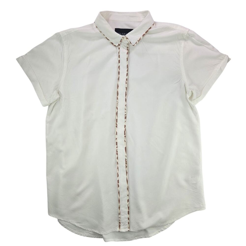 Wildfang | Empower Piped Button-Up Shirt | Size Small